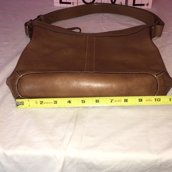 Vintage Coach 9325 Brown Leather Hobo Shoulder Bag Purse Adjustable Strap - Picture 8 of 13